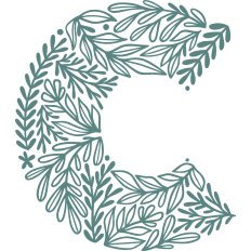 letter c with leaves