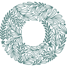 letter o with leaves