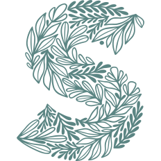 letter s with leaves