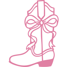 cowboy boot with bow