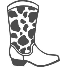 cowboy boot with cow print