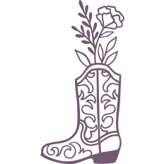 cowboy boot with flower