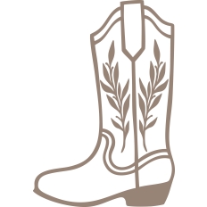 cowboy boot with leaves