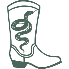 cowboy boot with snake