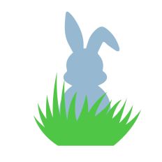 EASTER BUNNY | BUNNY IN GRASS SVG