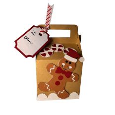 Gingerbread Man Gable Treat Box