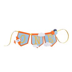 First Birthday Banner Airplane Theme Cut File