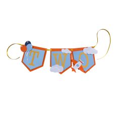 Second Birthday Banner Airplane Theme Cut File