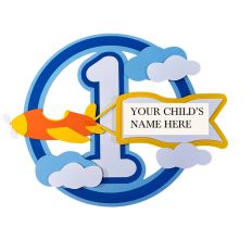 Airplane 1st Birthday Cake Topper
