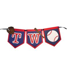 Baseball Second Birthday Highchair Banner