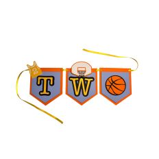Basketball Second Birthday Highchair Banner