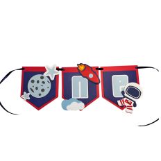 Space First Birthday Highchair Banner