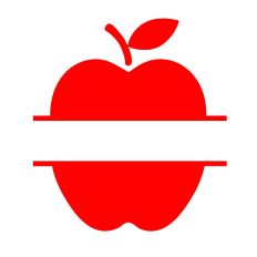 APPLE MONOGRAM | TEACHER SVG