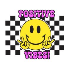 POSITIVE VIBES | HAPPY FACE SVG 