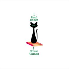 Book Lover Layered Cat Design