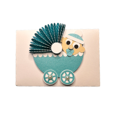 Boy Baby Carriage Card