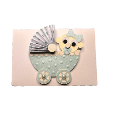 Girl Baby Carriage Card