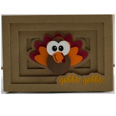 Gobble Gobble 3D Turkey Thanksgiving Card