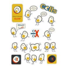 Mitosis Cartoon Print and Cut Stickers