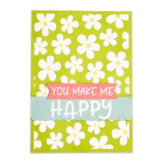 You Make Me Happy Card – Floral Cut File for DIY Greeting Cards