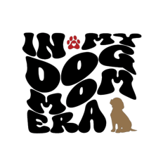 In My Dog Mom Era Retro SVG, dog lover, pet lover, paw, heart,dog silhouette