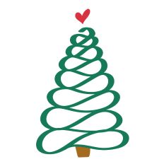 Whimsical Ribbon Christmas Tree with Heart