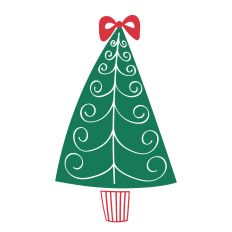 Whimsical Swirled Christmas Tree with Peppermint Vibes