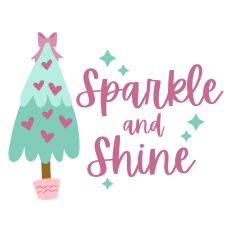 Sparkle and Shine Whimsical Christmas Tree with Hearts and Stars
