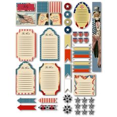 July 4th Sticker Sheet Vintage