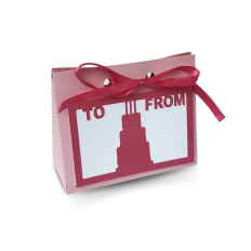 Happy Birthday V fold Gift Card Holder SVG write to and from on gift box