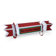 Merry Christmas cracker box SVG with christmas trees