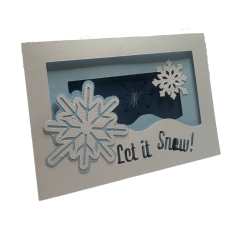 Let It Snow Snowflake layered card
