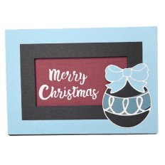 Merry Christmas Ornament layered greeting card