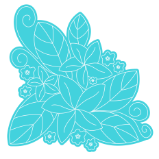 Plumeria with Tropical leaves and florals Sketch Design