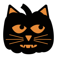 Funny Halloween Pumpkin Cat