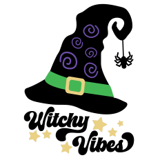 Witchy Vibes Hat with Dangling Spider