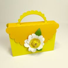 Yellow Purse box with Daisy