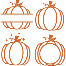 Pumpkin Outline Name Frame