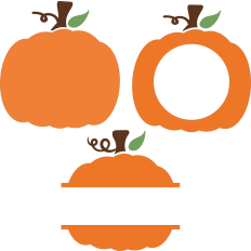 Pumpkin Silhouette Name Frame