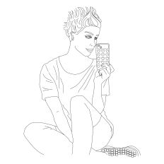 Selfie Girl Sketch File