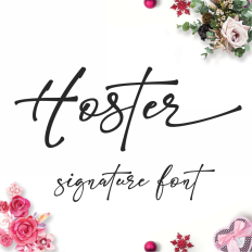 Hoster Signature Font