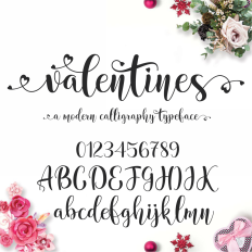 valentines script font