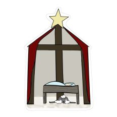 Hand drawn Nativity print & cut
