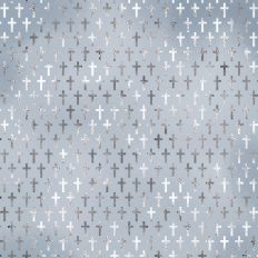 Gray and Silver Foil Cross Background