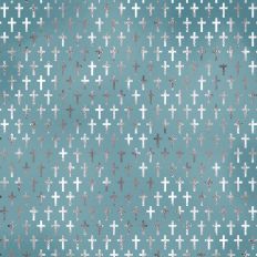 Cornflower Blue and Silver Foil Cross Background