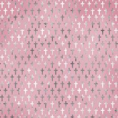 Lilac and Silver Foil Cross Background