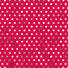 Red Silver Foil Polkadot Background Pattern