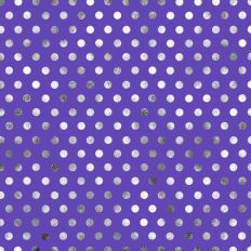 Purple Silver Foil Polkadot Background Pattern