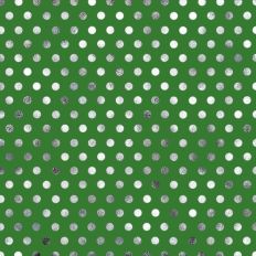 Green Silver Foil Polkadot Background Pattern