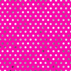 Pink Silver Foil Polkadot Background Pattern